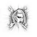 nirvana band and marilyn manson tattoo design idea