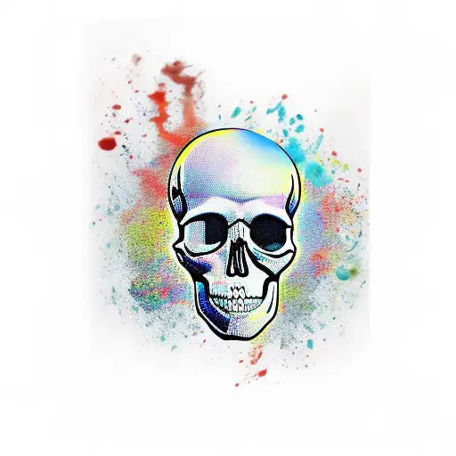 skull serbia arm sleeve tattoo design idea