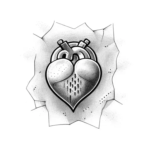 Crying Heart tattoo design idea