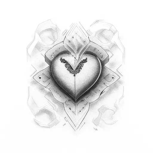 Crying Heart tattoo design idea