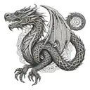 celtic dragon tattoo design idea