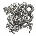 celtic dragon tattoo design idea