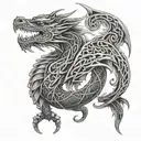 celtic dragon tattoo design idea