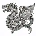 celtic dragon tattoo design idea