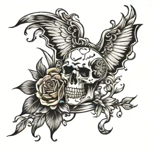 Alcohol and plaster tattoo design idea