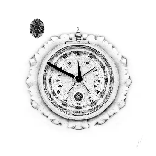 reloj de arena, guerrero, imperio, familia, muerte tattoo design idea