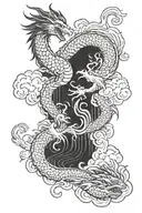 Dragon and Phoenix  tattoo design idea