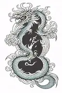Dragon and Phoenix  tattoo design idea