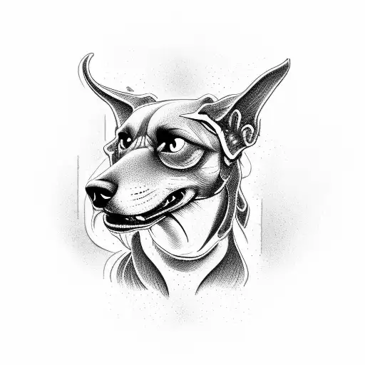 hell hound tattoo design idea