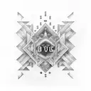 laurel crown composed of hexadecimal characters spelling out: AVE IMPERATOR tattoo design idea
