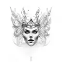 laurel crown composed of hexadecimal characters spelling out: AVE IMPERATOR tattoo design idea