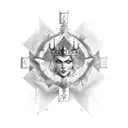laurel crown composed of hexadecimal characters spelling out: AVE IMPERATOR tattoo design idea