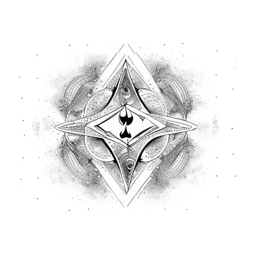 cards magic tattoo design idea