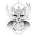 cards magic tattoo design idea