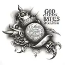 god gives his toughest battles to his strongest soldiers quote tattoo design idea