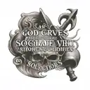 god gives his toughest battles to his strongest soldiers quote tattoo design idea