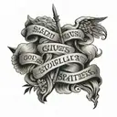 god gives his toughest battles to his strongest soldiers quote tattoo design idea