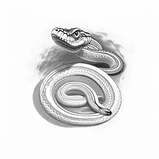 Gadsden Snake on top of Infantry Crossrifle design tattoo design idea