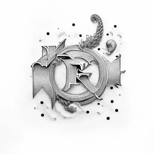 F,C,A letter  tattoo design idea