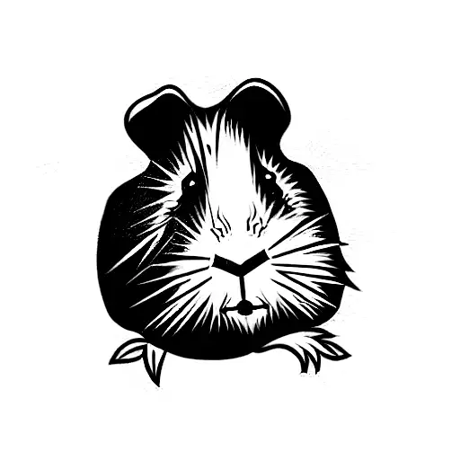 guinea pig illustration  tattoo design idea