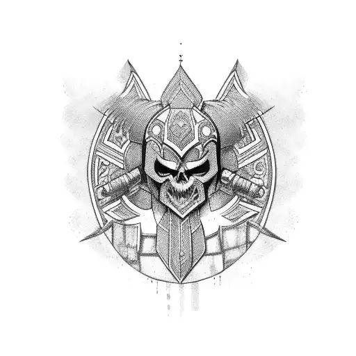 Ukrainian warrior tattoo design idea