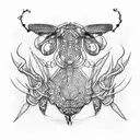 beatle tattoo design idea