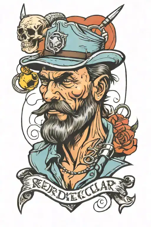 Redneck blue collar tattoo design idea