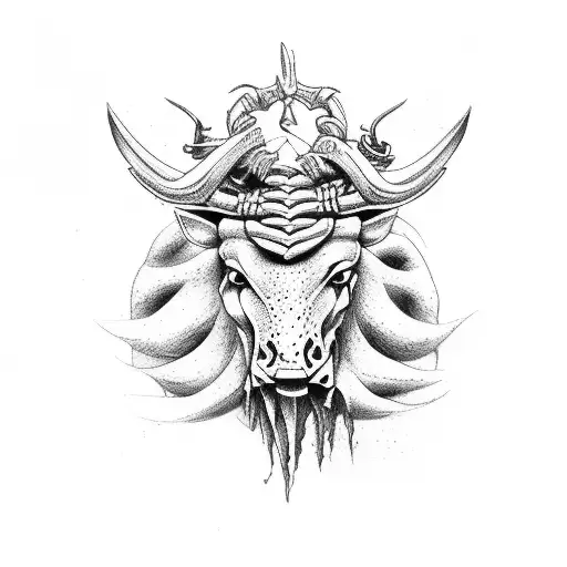 taurus fight war  tattoo design idea