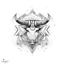 taurus fight war  tattoo design idea