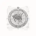 A map of Italy with musical notes forming the outline of the country tattoo design idea