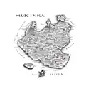 A map of Italy with musical notes forming the outline of the country tattoo design idea