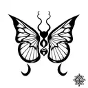 snitch dorada con alas de mariposa tattoo design idea