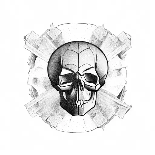 skull drama mask tattoo