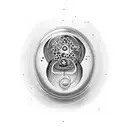 pill with semicolon inside  tattoo design idea