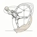 sand clock man falling inside symbolizing tattoo design idea