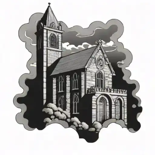 brick by brick by brick church tattoo design idea