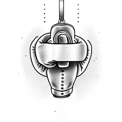 Colombian boxing gloves hanging  tattoo design idea