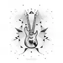electric guitar tattoo design idea