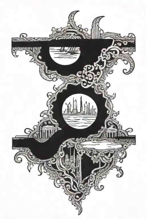 lace garter skyline tattoo tattoo design idea