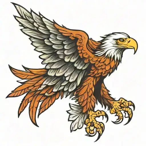 eagle wings tattoo design idea