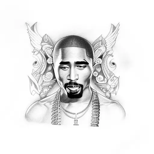 2PAC tattoo design idea