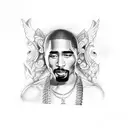 2PAC tattoo design idea