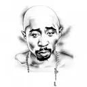 2PAC tattoo design idea