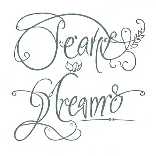 the word dreamer with a little design  tattoo design idea