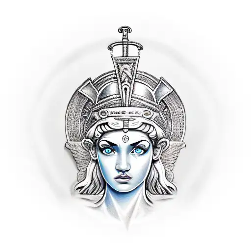 Greek Goddess Athena tattoo design idea