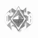 xrp logo, dice, risk tattoo design idea