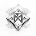 xrp logo, dice, risk tattoo design idea