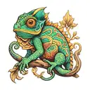 chameleon tattoo design idea
