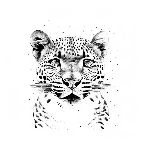 two leopards tattoo design idea