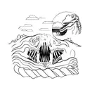 dinosaur skeleton  tattoo design idea